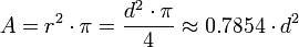 Formula calculation diameter
